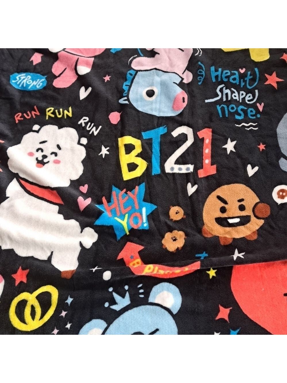 BT21 K pop band Anime characters soft fleece throw blanket JAY FRANCO oeko tex - Picture 5 of 9